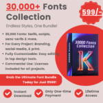 30,000+ Fonts Collection